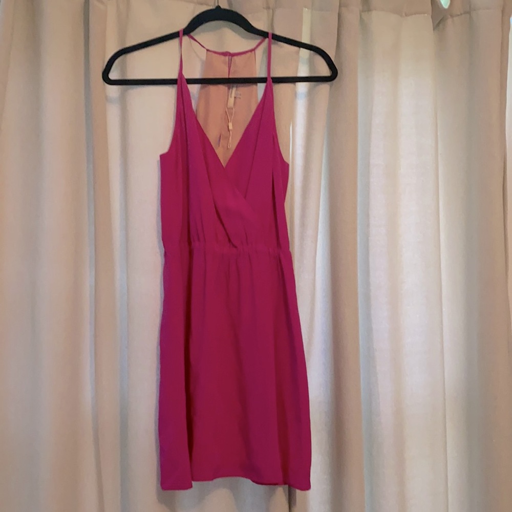 Hot pink silk dress (Lavender Brown)